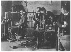 Interior of a laboratory room. (influence of dizziness on localization of sound.)