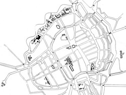 [overview map, large scale, University of Groningen]