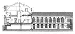 Physiologisches Institut der Universität in Heidelberg. Schnitt nach C D. 