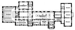 Physiologisches Institut der Universität Marburg. Grundriß vom ersten Stockwerk