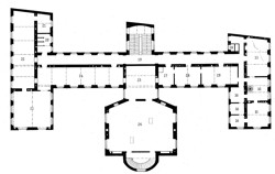 Physiologisches Institut Wien. Grundriss des Hochparterres