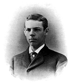 James Mc Keen Cattell, ca. 1880. From Catell papers, Library of Congress. This photograph, taken when it appeared in Virgintennial
Reunion: Class of 1880. The pin on Cattell's tie represents his membership in Delta Kappa Epsilon fraternity (see document 1.1)