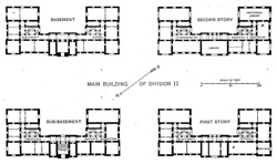 Floor Plans of Main Building. Division II